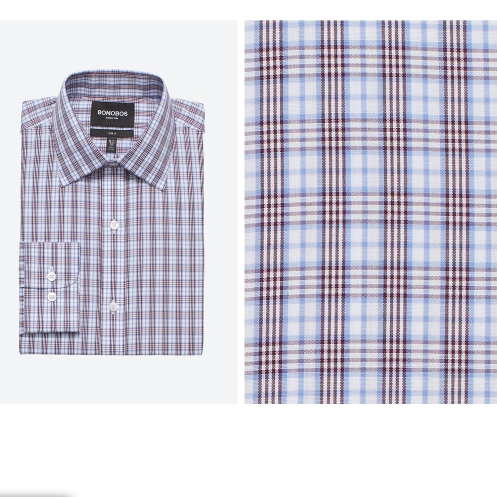 NWT Bonobos Wrinkle Free Slim-fit Dress Shirt